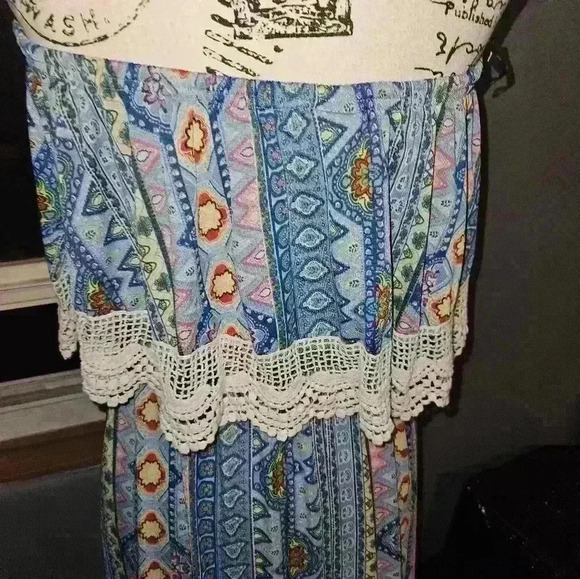 Rue 21 Strapless Maxi Dress Size L - Picture 6 of 10